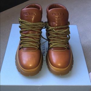 Prada boots hiker/combat